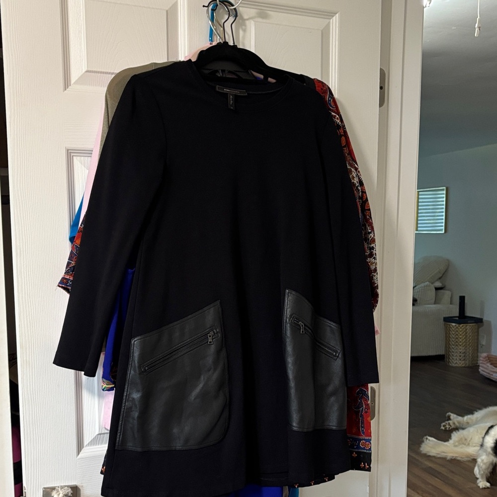 BCBGMaxAzria Black Crew Neck Top